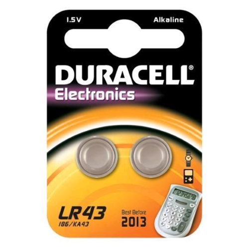 DURACELL LR43 BATTERIE A BOTTONE 1.5 V CONF. 2 Pz.